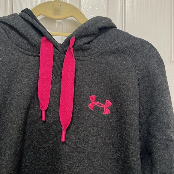 Under Armour Women’s UA Storm Gray Hoodie with Pink Detail - Picture 2 of 7